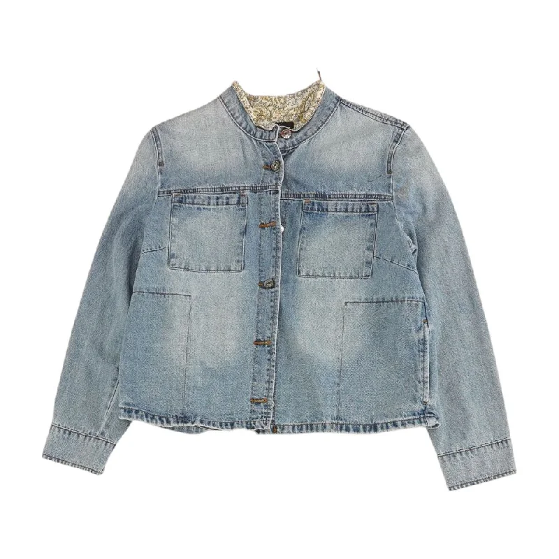 versatile coatBlue Solid Denim Jacket