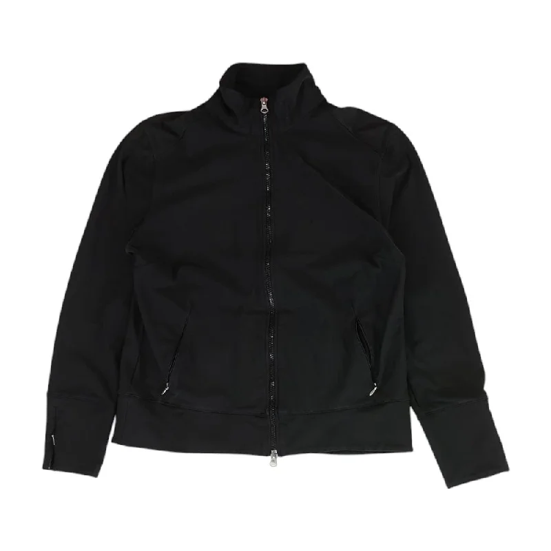 fashion-forward coatBlack Solid Lightweight Jacket