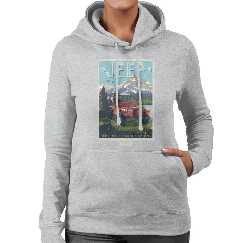 comfy hoodieJeep Mountain For Adventurous Souls Women's Hooded Sweatshirt