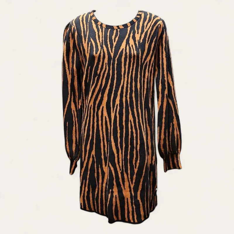 casual summer dressDress Sweater By Lucy Paris In Animal Print, Size: L