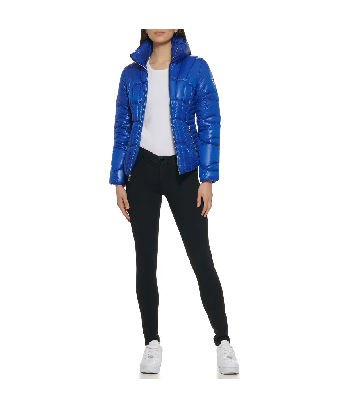 fashionable quilted coatQuilted Puffer Jacket Indigo