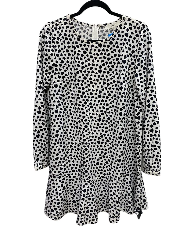 denim dressDress Casual Short By Loft In Black & White, Size: S