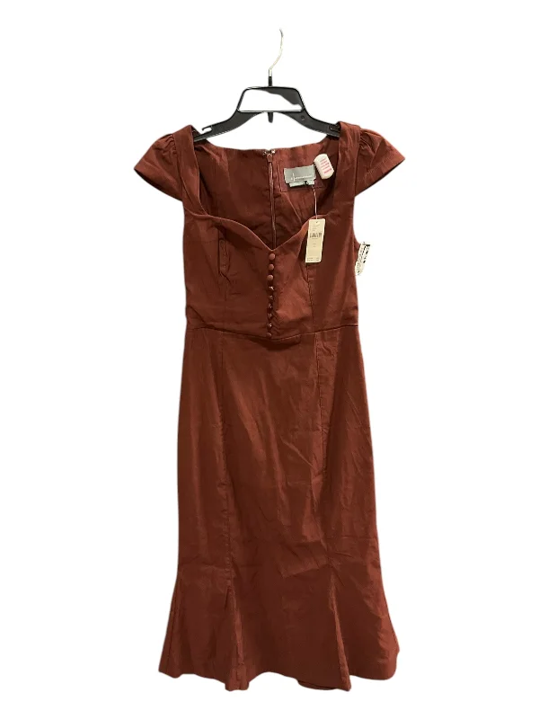 chic wrap dressDress Casual Short By Anthropologie In Brown, Size: S