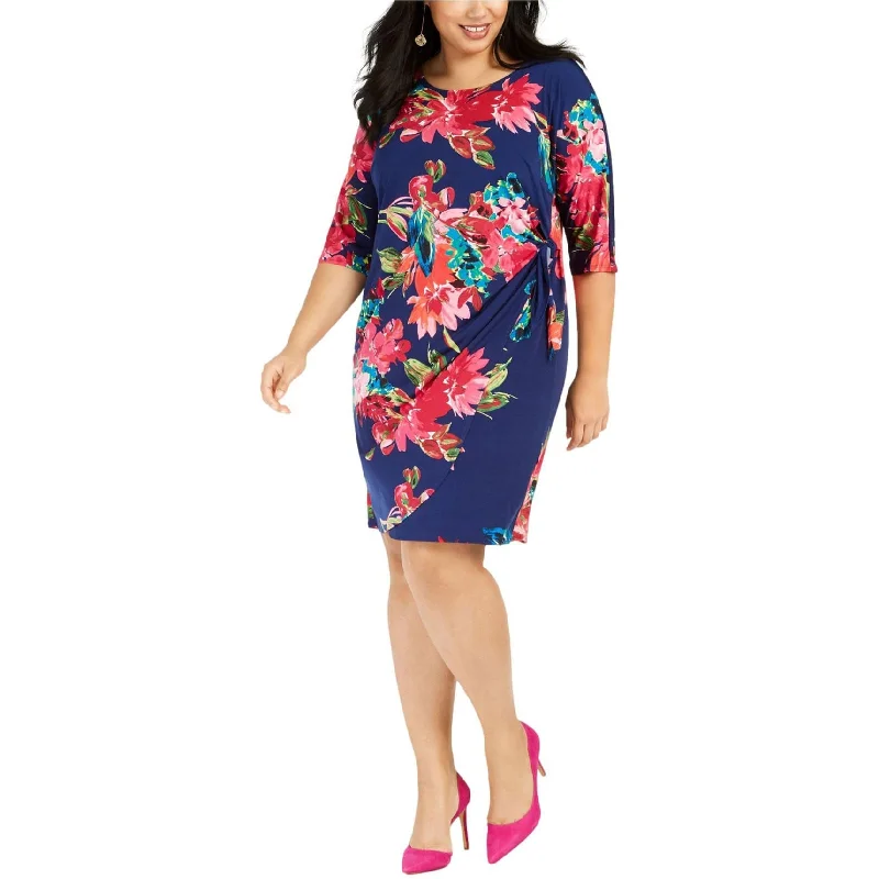 minimalistic dressSignature by Robbie Bee Womens Floral Shift Dress, Multicoloured, 2X