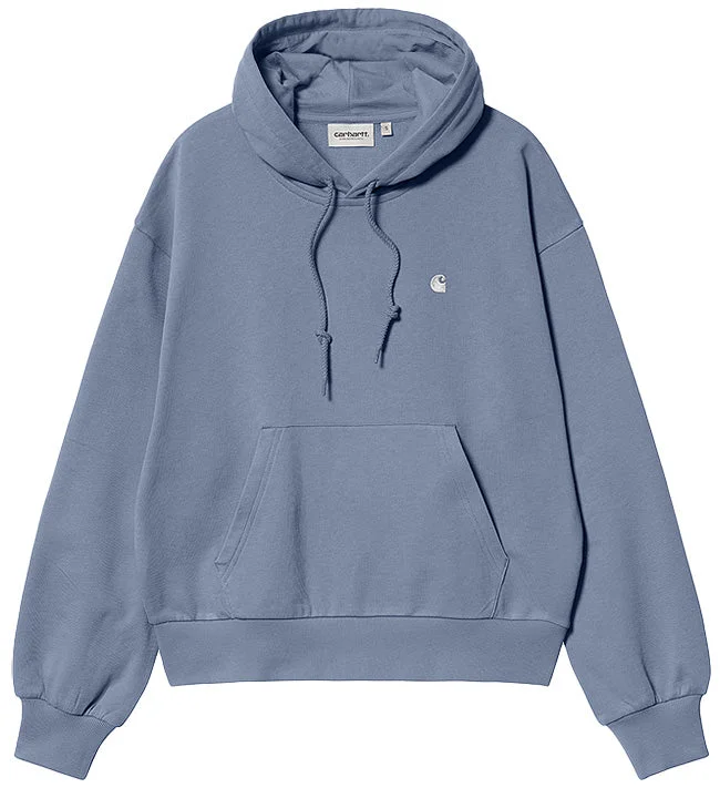 Carhartt WIP Womens Hooded Casey Sweatshirt Bay Blue Silver