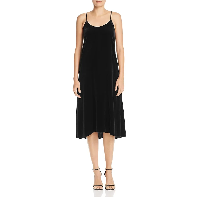 chic dressEnza Costa Womens Velvet Slip Dress, Black, Small