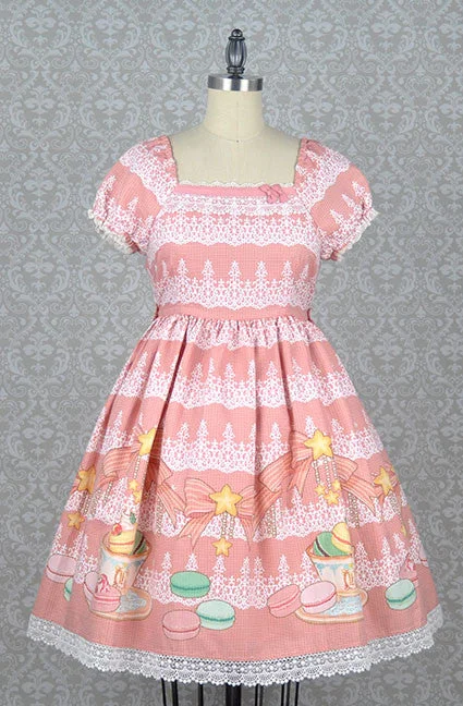 classic fit-and-flare dressMacaron and Tea Onepiece Dress in Pink