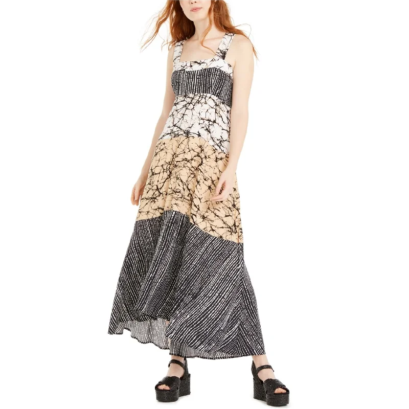 backless dressJust Hanging Womens Mixed print Maxi Dress, Black, Large