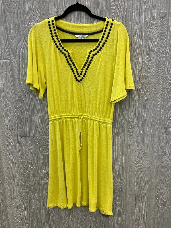 form-fitting dressDress Casual Midi By Boden In Yellow, Size: S