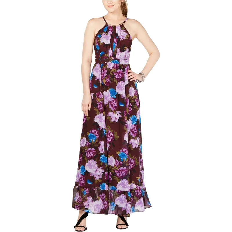 relaxed fit dressI-N-C Womens Necklace Maxi Dress, Purple, 18