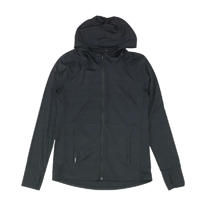 casual trench coatBlack Solid Lightweight Jacket