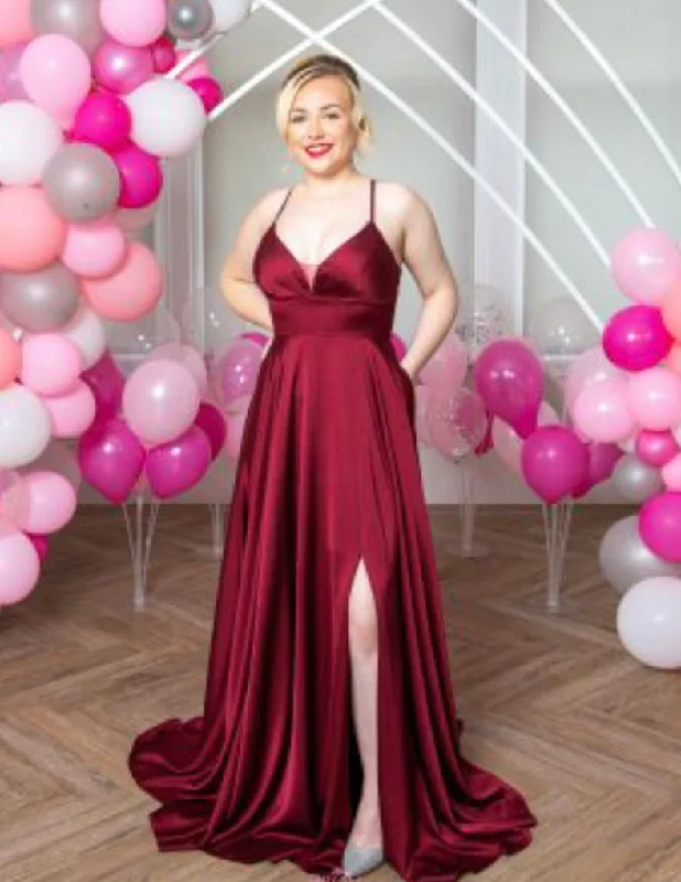 one-shoulder dressProm Dress - Satin V Dress