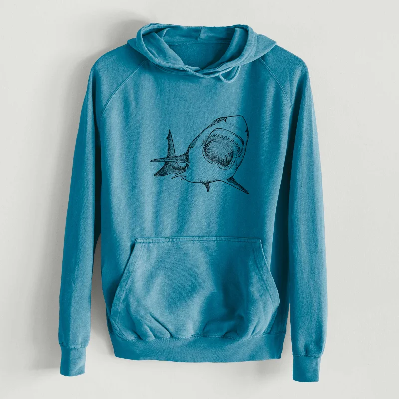 performance hoodie for gymGreat White Shark  - Mid-Weight Unisex Vintage 100% Cotton Hoodie