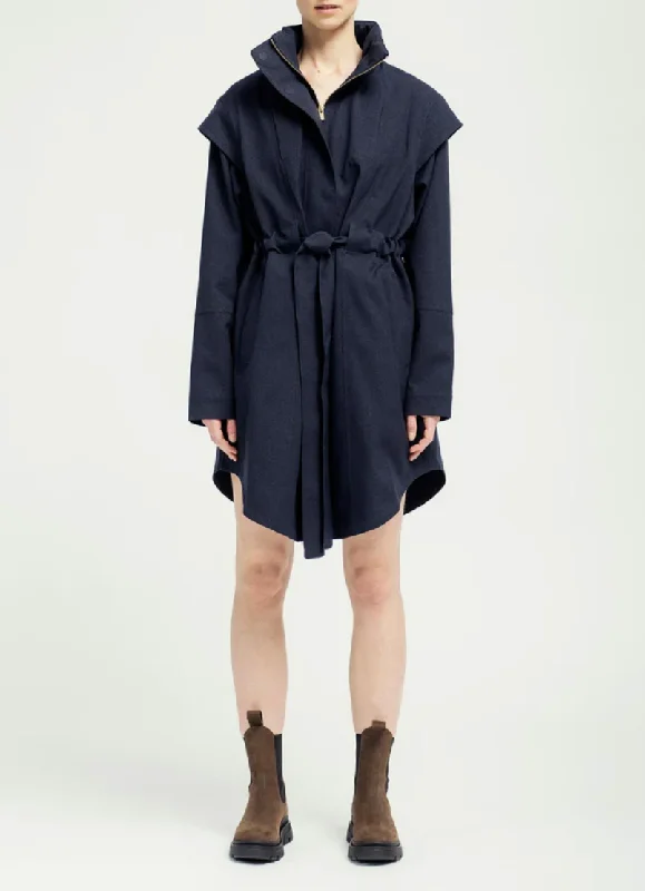 fashionable quilted coatNavy Monsun Raincoat