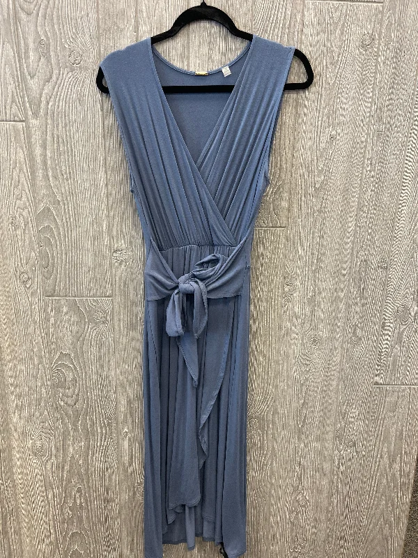 silk dressDress Casual Midi By T Tahari In Blue, Size: M