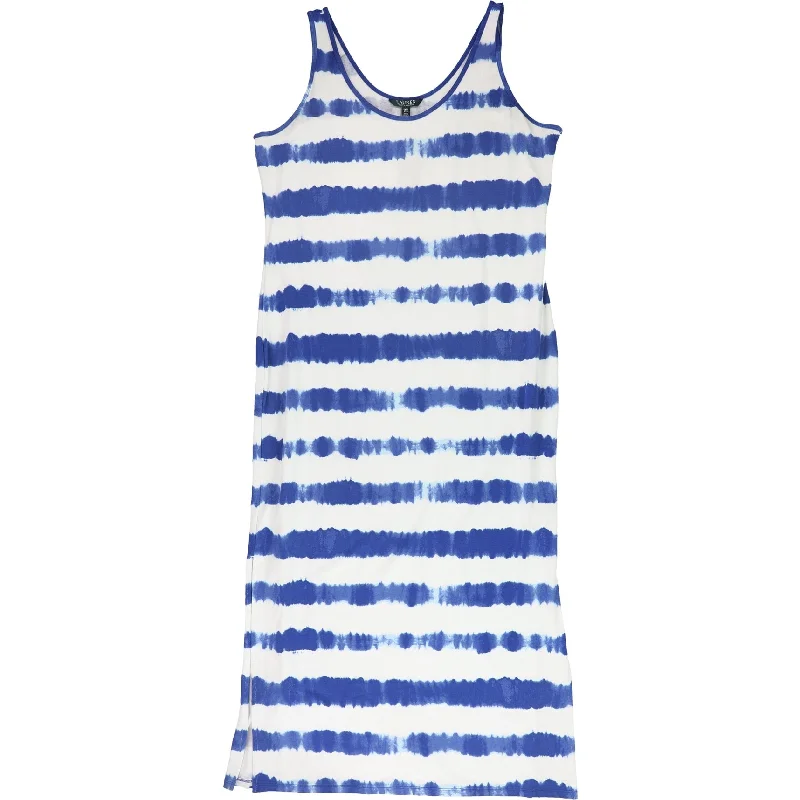 pleated maxi dressRalph Lauren Womens TieDye Stripe Tank Dress, White, XX-Large