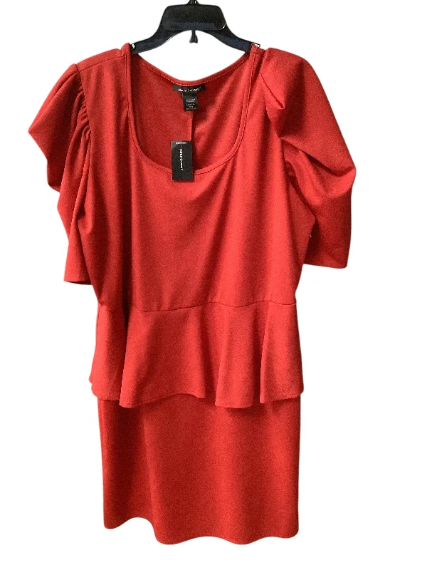 elegant shift dressDress Party Midi By Ashley Stewart In Red, Size: 22