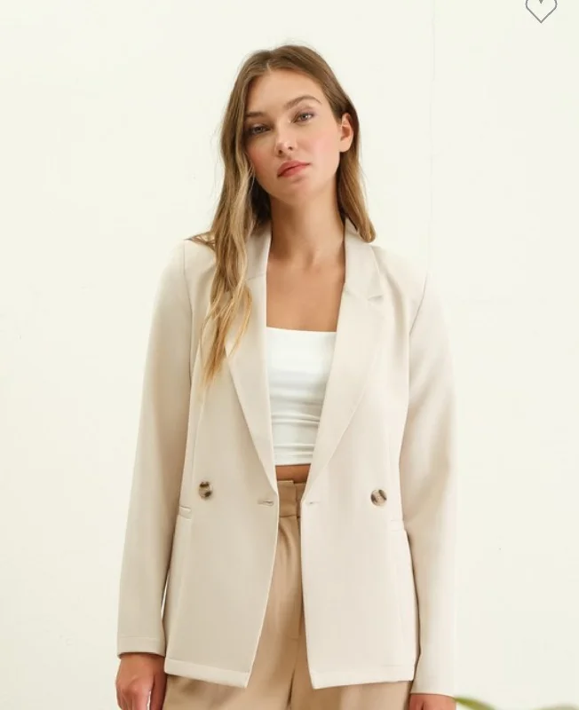 breathable jacket“Business Attire” Blazer in Cream