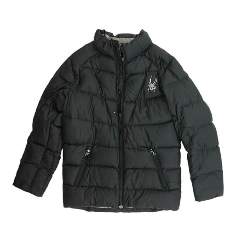 stylish peacoatBlack Solid Puffer Jacket