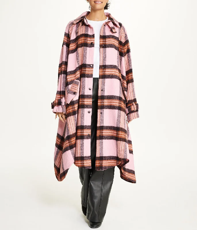 windproof jacketOversized Plaid Shacket