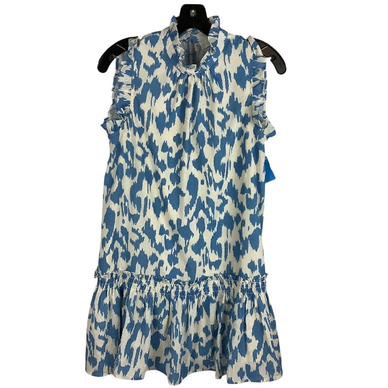 chic shift dressDress Casual Short By Clothes Mentor In Blue & Cream, Size: S