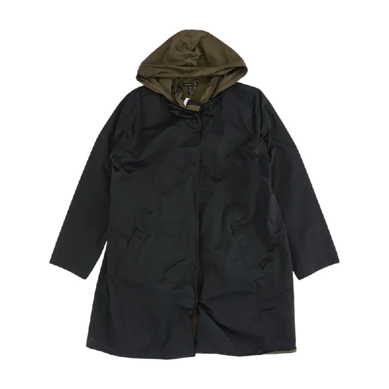 comfortable coatBlack Solid Rain Coat