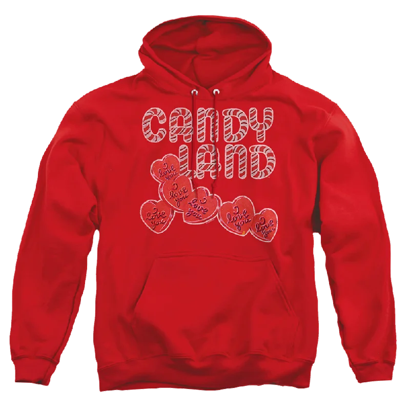 cozy hooded sweatshirtCandy Land I Love You - Pullover Hoodie