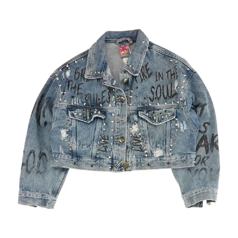 raincoatBlue Graphic Denim Jacket