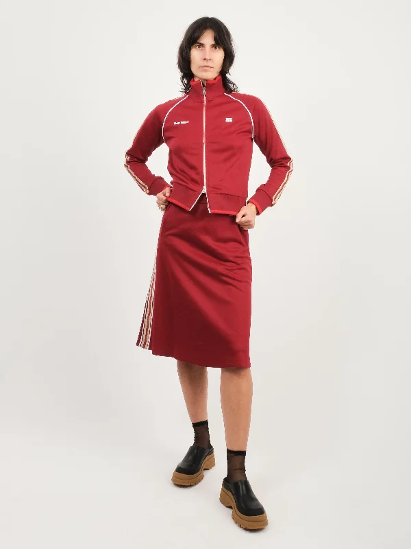 comfortable outerwearBurgundy Shine Track Top