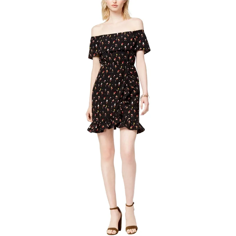 comfy dressMaison Jules Womens Printed Off-The-Shoulder Mini Dress