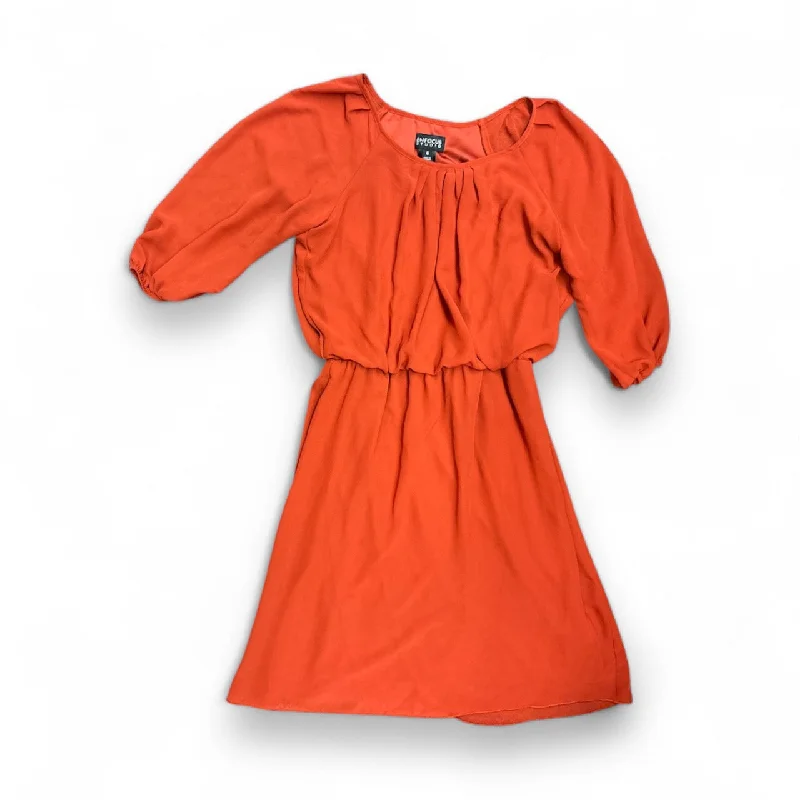 lace-up dressDress Casual Midi By Enfocus In Orange & Red, Size: 6