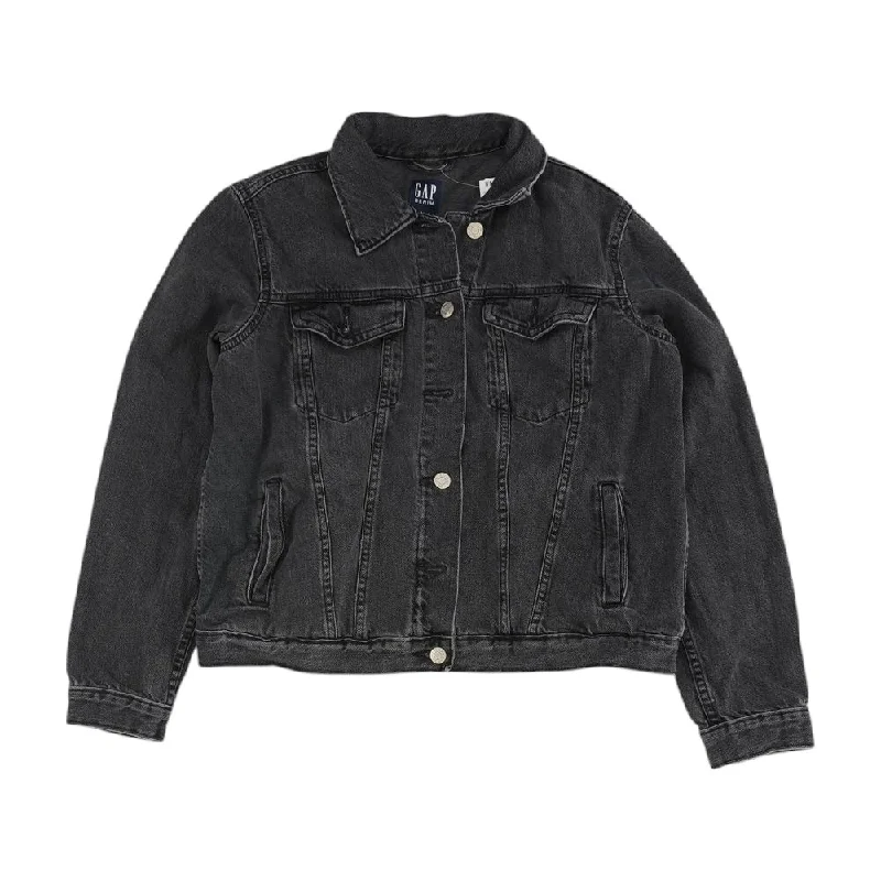 premium coatBlack Solid Denim Jacket