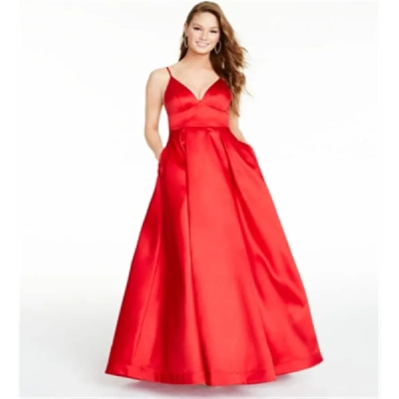 elegant shift dressB Darlin Junior's V Neck Ball Gown Red