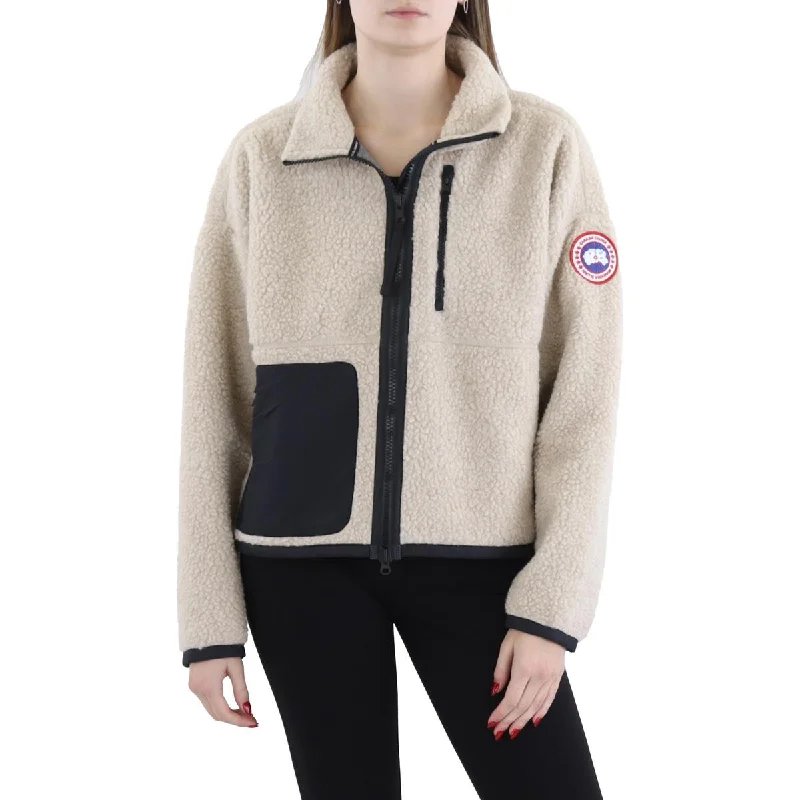 oversized trench coatCanada Goose Womens Wool Blend Warm Fleece Jacket