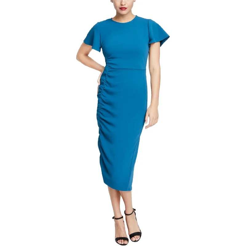 fitted dressRachel Roy Womens Pippa Ruched Midi Sheath Dress