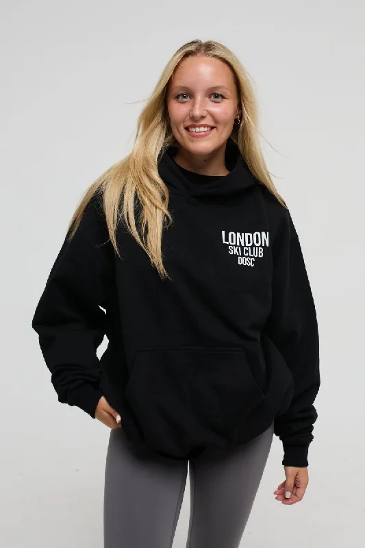 London Ski Club Oversize Hoodie - Black