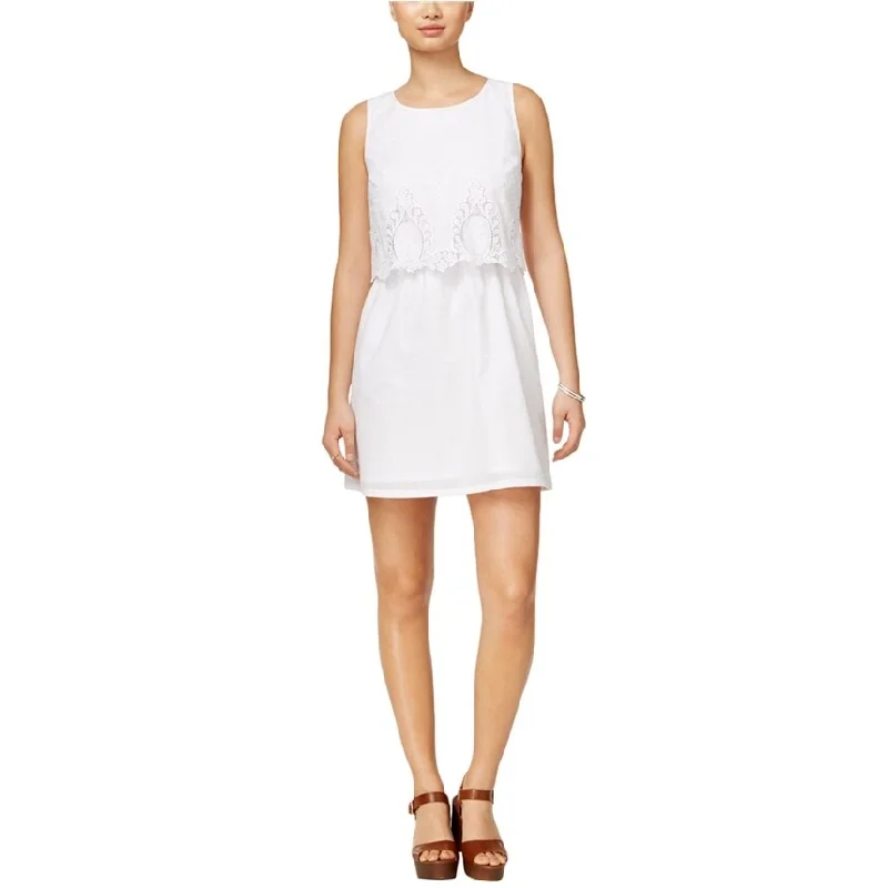 chic shift dressmaison Jules Womens Embroidered Shift Dress, White, X-Large