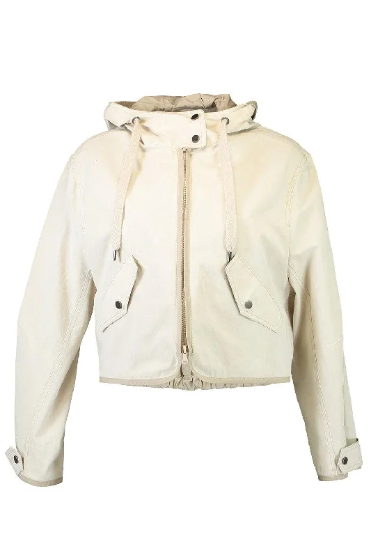 casual coatHooded Crop Jacket