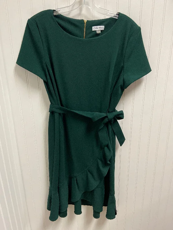 wool dressDress Casual Midi By Calvin Klein In Green, Size: 16