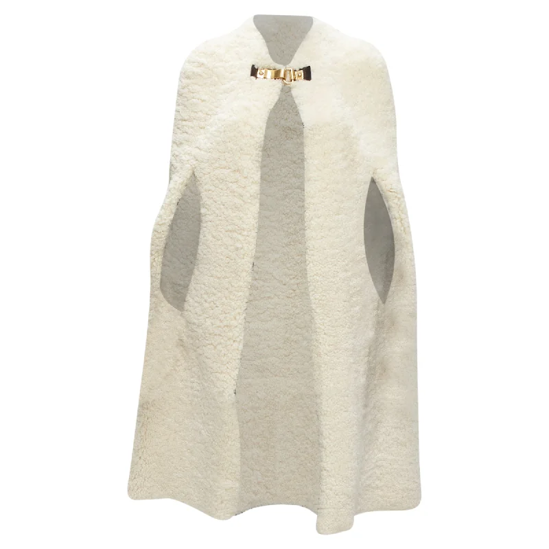 Celine Phoebe Philo buckle shearling cape