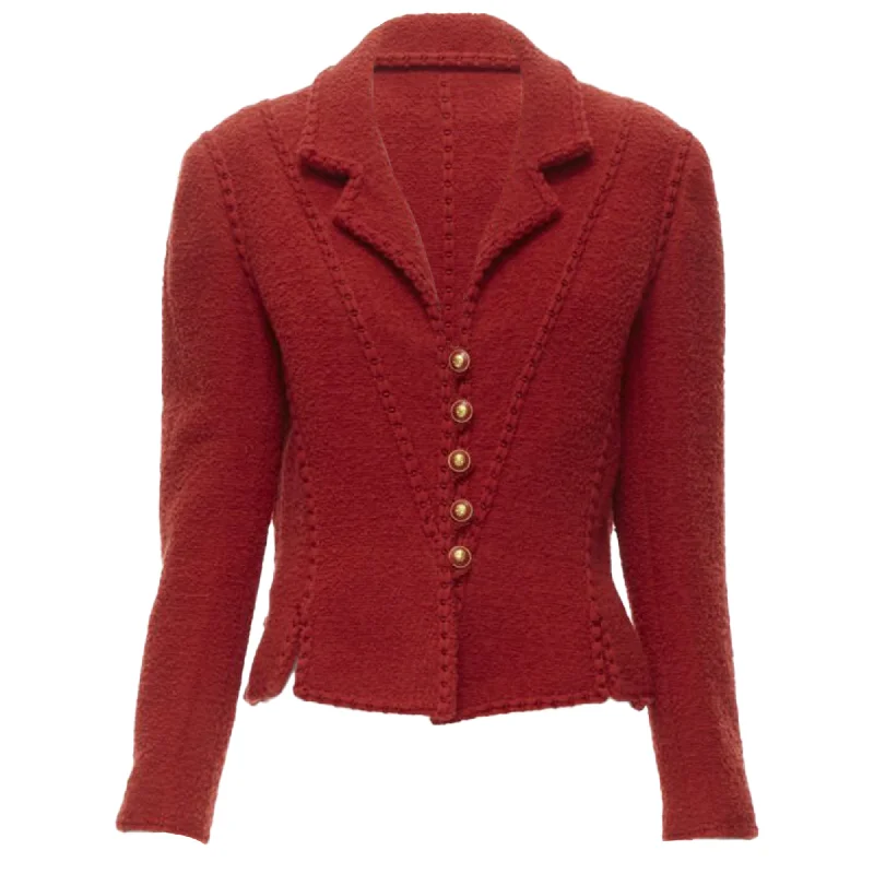 Chanel boucle tweed boned corset jacket