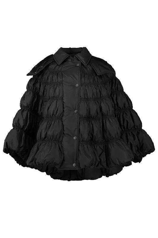 lightweight winter coatPuffer Cape Coat