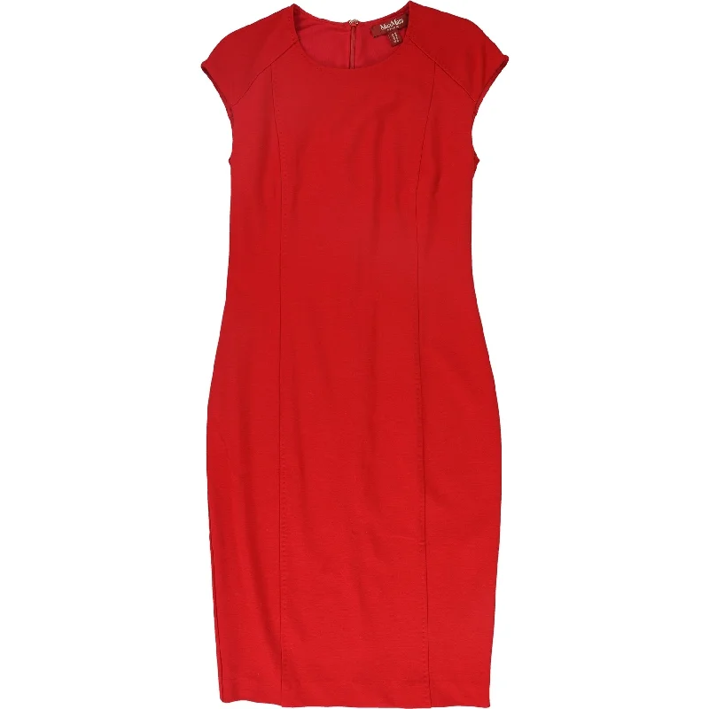 playful dressMaxMara Womens Seamed Bodycon Dress, Red, Medium