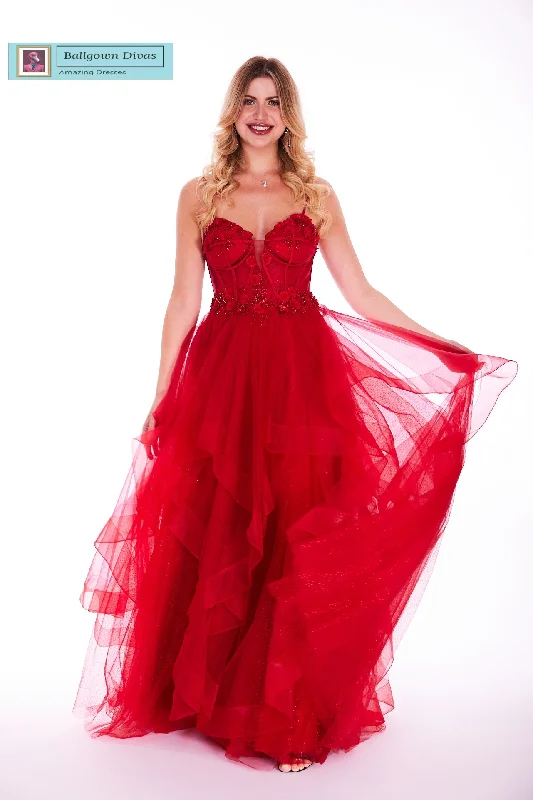 winter dressWaterfall Prom Evening Dress - Peri