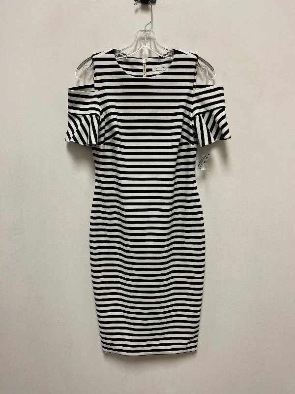 casual dressDress Casual Short By Calvin Klein In Striped Pattern, Size: S