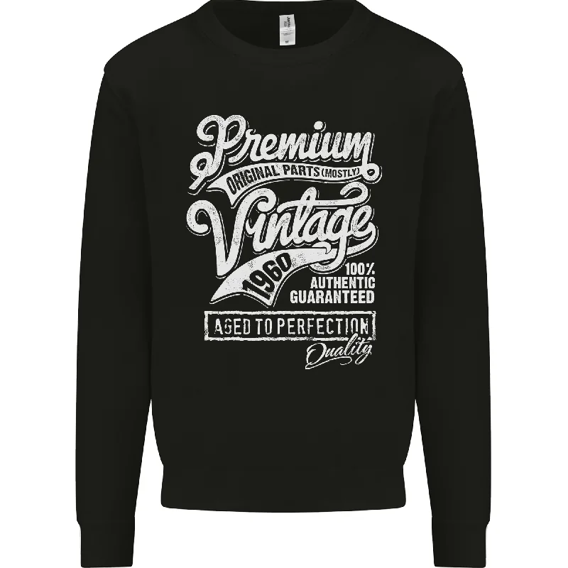 vibrant athletic hoodieAged to Perfection Vintage 64th Birthday 1960 Mens Sweatshirt Jumper