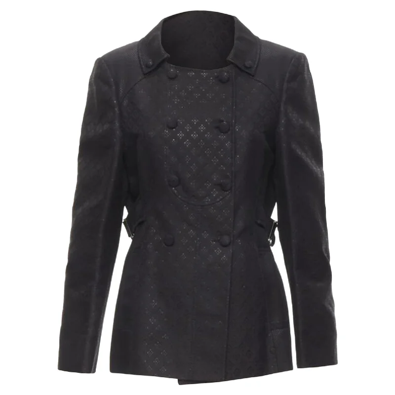 Gucci metallic oriental brocade double breasted jacket