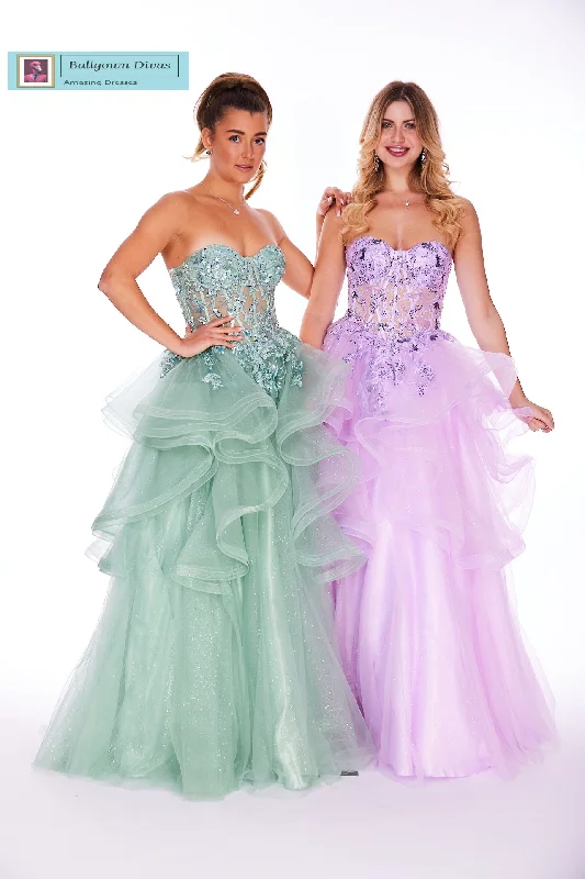 A-line dressWaterfall Prom Evening Dress - Talia