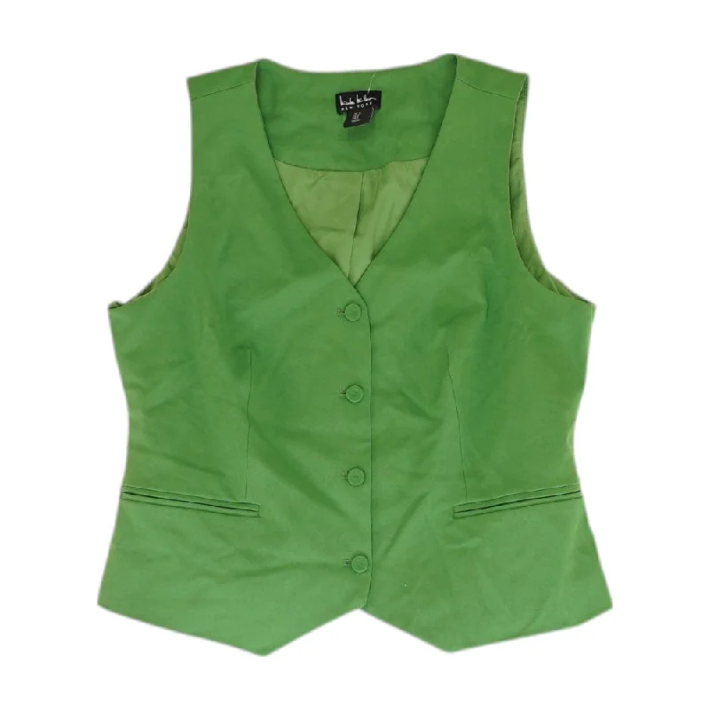 comfortable outerwearGreen Solid Vest