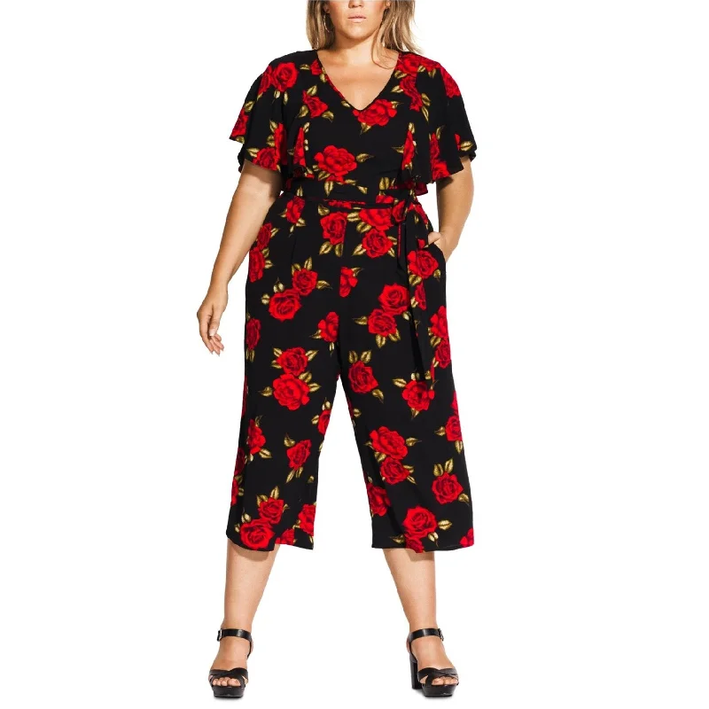 comfy maxi dressCity Chic Womens Rose Liason Jumpsuit, Multicoloured, XS/14W